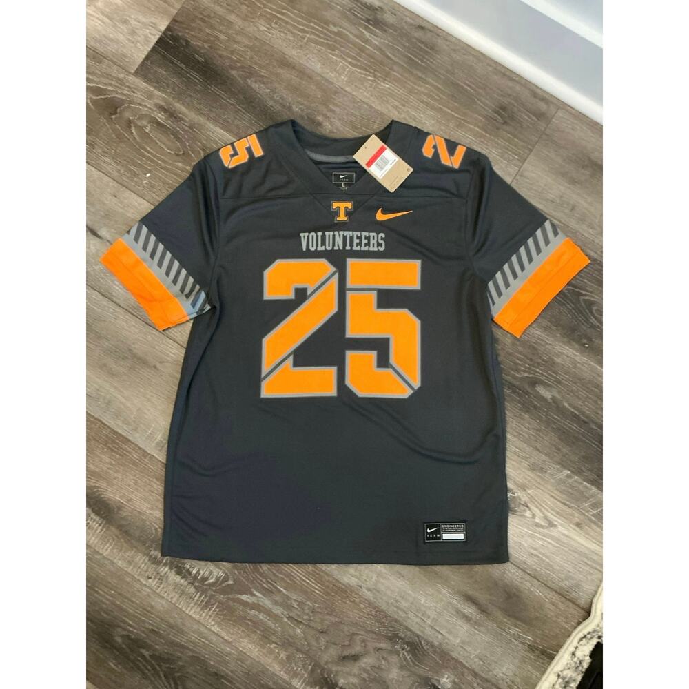 NWT Nike Tennessee Volunteers #25 "Dark Mode" Football Jersey Men's Large